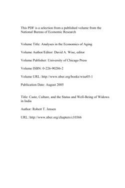 Caste, Culture, and the Status and Well