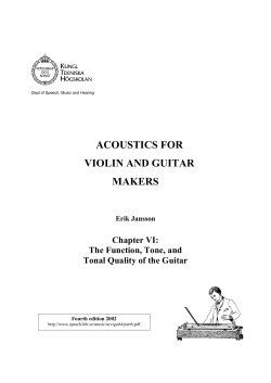 acoustics for violin and guitar makers