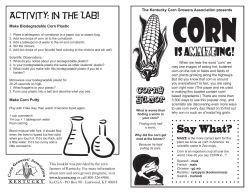 ACTIVITY: In the Lab! - National Corn Growers Association