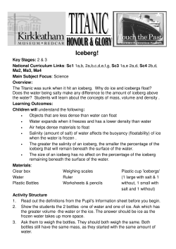 Iceberg lesson plan - Redcar and Cleveland Council