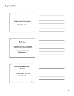 Function of Respiratory System