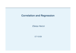 Correlation and Regression