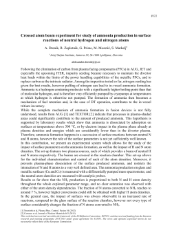 Crossed atom beam experiment for study of ammonia