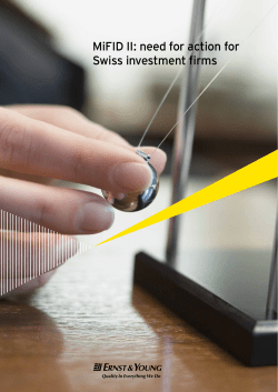 MiFID II: need for action for Swiss investment firms - Home