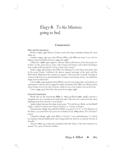 Elegy 8. To his Mistress going to bed.