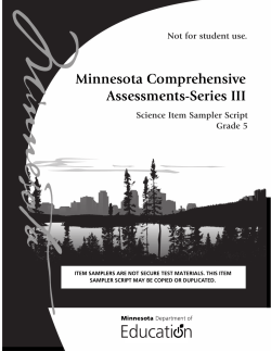 MCA Gr5 Science Item Sampler Script