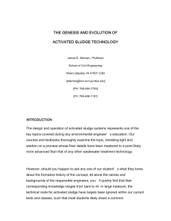 the genesis and evolution of activated sludge technology