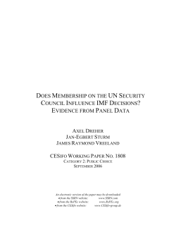 does membership on the un security council influence imf decisions?