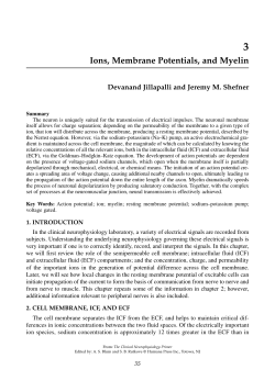 3 Ions, Membrane Potentials, and Myelin