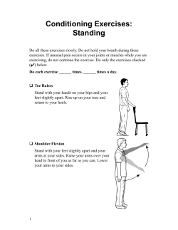 Conditioning Exercises: Standing - Spanish