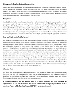 Urodynamic Testing - Dr Dinesh Patel Urological and Robotic Surgeon