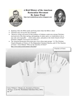 A Brief History of the American Restoration Movement
