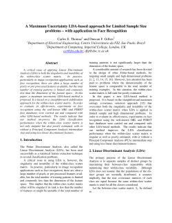 A Maximum Uncertainty LDA-based approach for Limited Sample