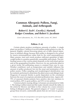 Common Allergenic Pollens, Fungi, Animals, and