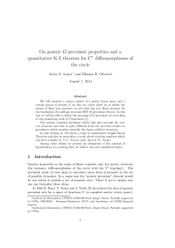On generic G-prevalent properties and a quantitative