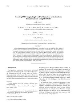 Modeling PM10 Originating from Dust Intrusions in
