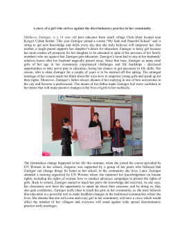 A story of a girl who strives against the discriminatory practice in her