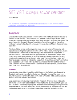 site visit: guayaquil, ecuador case study
