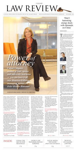 Law faculty distinctively `Calgarian`