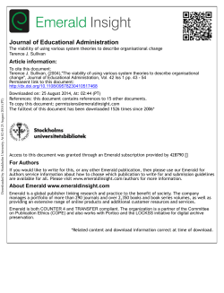 The viability of using various system theories to describe