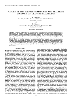NATURE OF THE SURFACE COMPOUNDS AND REACTIONS
