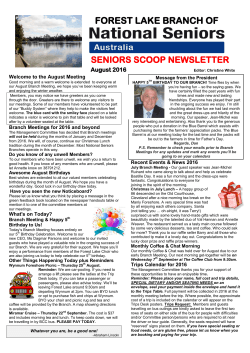 August 2016 - Forest Lake Branch