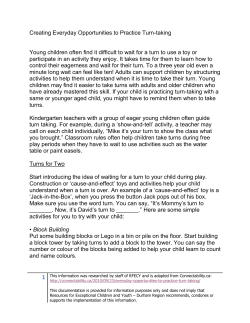 Creating Everyday Opportunities to Practice Turn