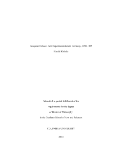 European Echoes: Jazz Experimentalism in Germany, 1950