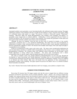 airborne synthetic scene generation (aerosynth) abstract
