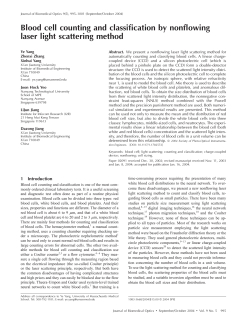 Blood cell counting and classification by nonflowing laser light