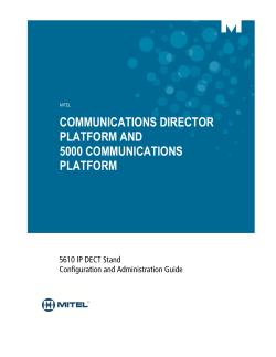 5610 IP DECT Stand Configuration and Administration Guide