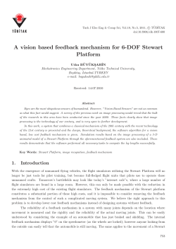 A vision based feedback mechanism for 6