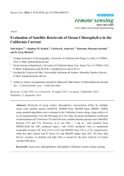 Evaluation of Satellite Retrievals of Ocean Chlorophyll