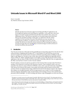 "unicodeissuesinword97-2000" - SIL Non