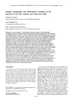 Seismic tomography and deformation modeling of the junction of the