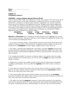 English 12 Vocabulary Lesson 9