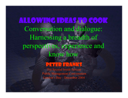 Presentation: Allowing ideas to cook