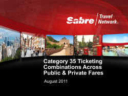 Category 35 Ticketing Combinations Across Public