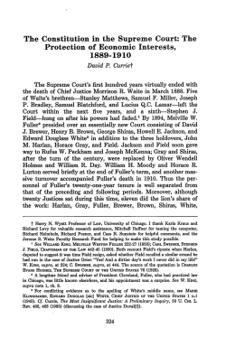 The Constitution in the Supreme Court: The