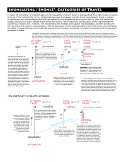 enunciating / &eacute;nonc&eacute;1: Categories of Travel