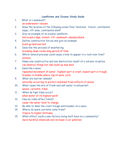 Landforms and Oceans Study Guide 1. What is a seamount? an