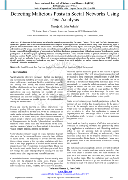 Detecting Malicious Posts in Social Networks Using Text Analysis