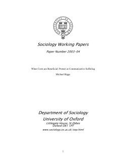 Paper - Department of Sociology