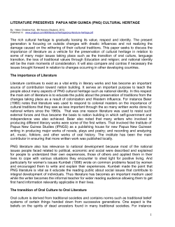 literature preserves national heritage