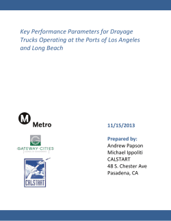 Key Performance Parameters for Drayage Trucks Operating