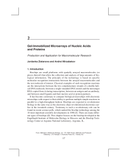 Gel-Immobilized Microarrays of Nucleic Acids and Proteins