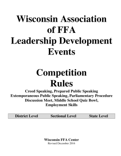 (Speaking Contest) RULES