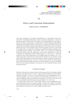 14 Peirce and Cartesian Rationalism