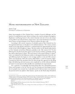 Music historiography in New Zealand