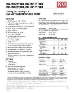 IS42S16160D - Integrated Silicon Solution Inc.